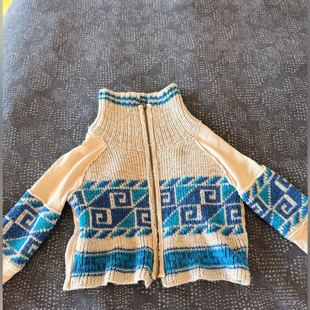 Free people zip cardigan